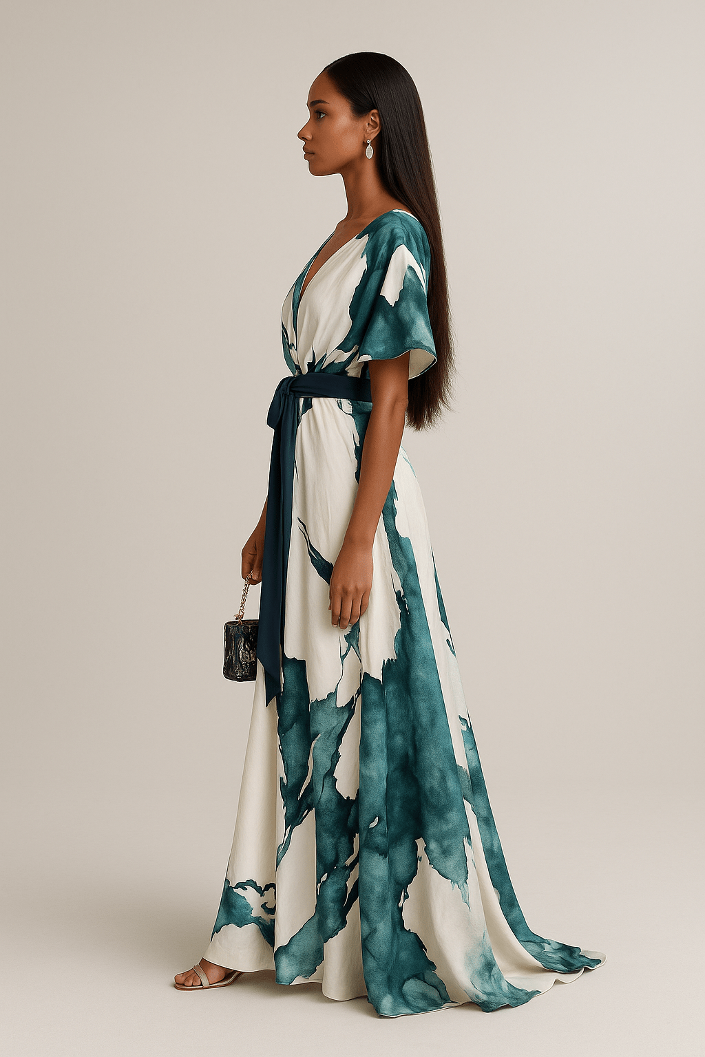 Alana™ | Vestido largo con estampado acuarela